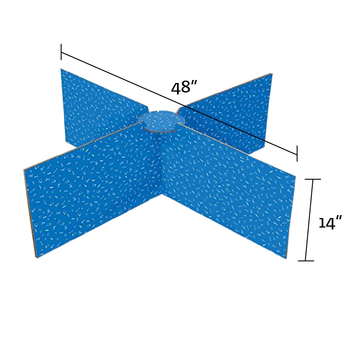 Really Good Stuff Multiple Station Privacy Shield – Privacy Divider Reduce Distractions During Tests or Assignments – Makes 4 or 6 Work Stations, 48” Diameter x 14” H, Blue (1) - Image 5