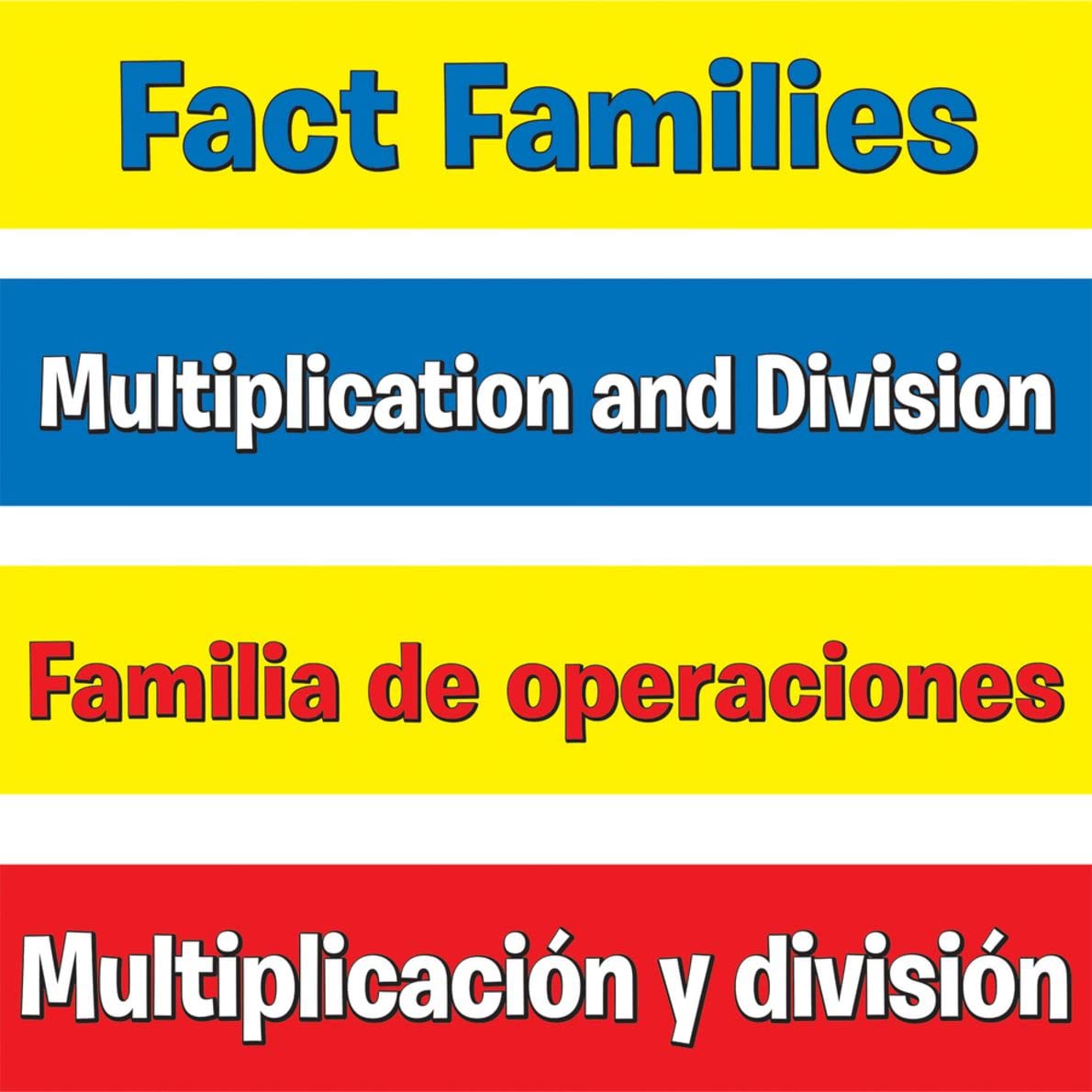 Really Good Stuff Multiplication and Division Fact Families Pocket Chart™ Cards Refill - 357 Cards - Image 2
