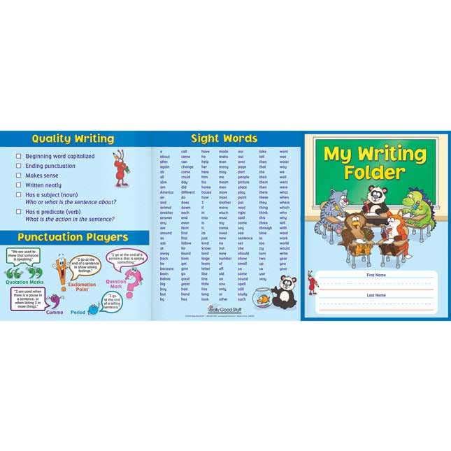 Really Good Stuff My Writing Tri-Fold 3-Pocket Student Folders - Set of 12 - Image 4