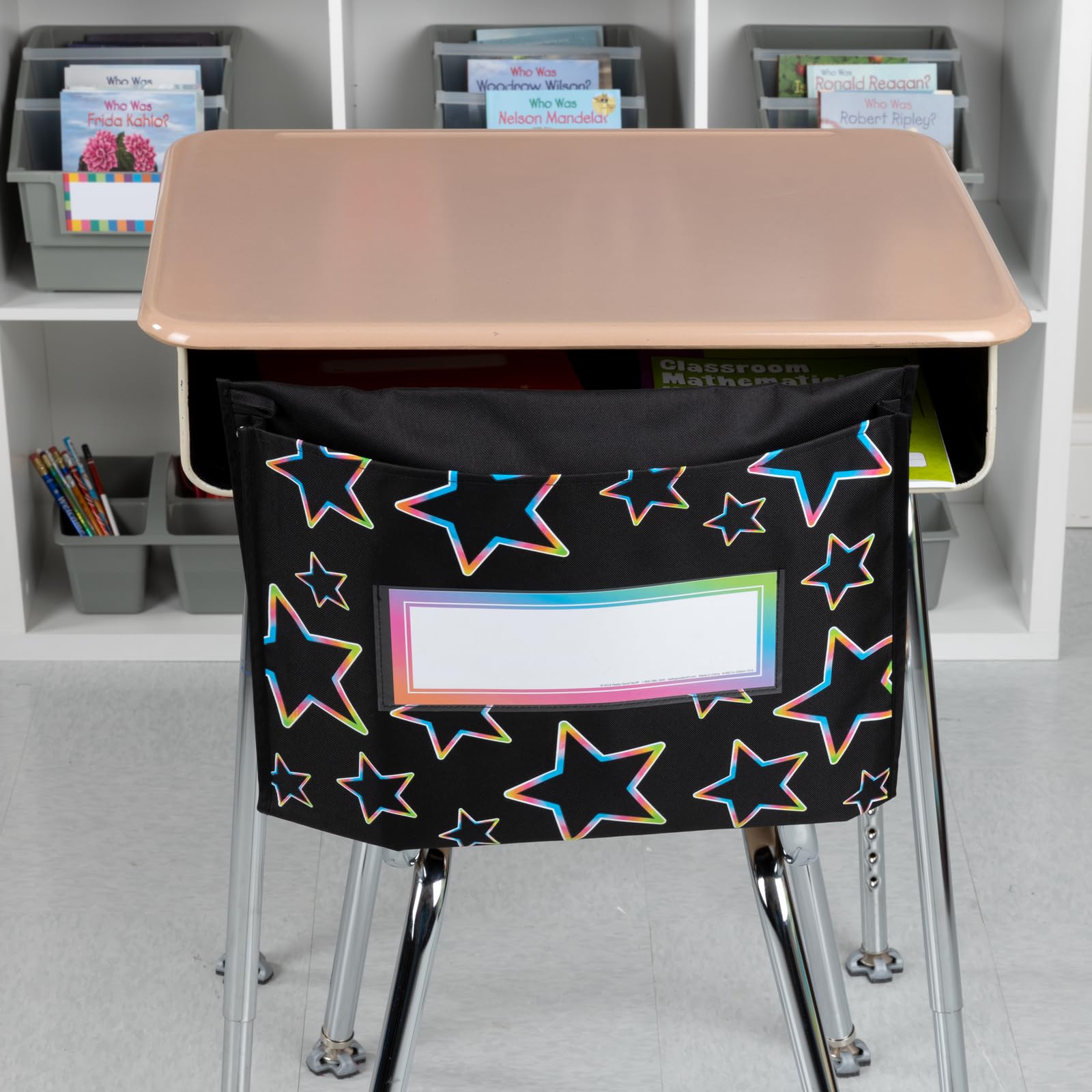 Really Good Stuff Neon Pop Store More Deep-Pocket Chair Pockets ? 6 Pack - Image 5
