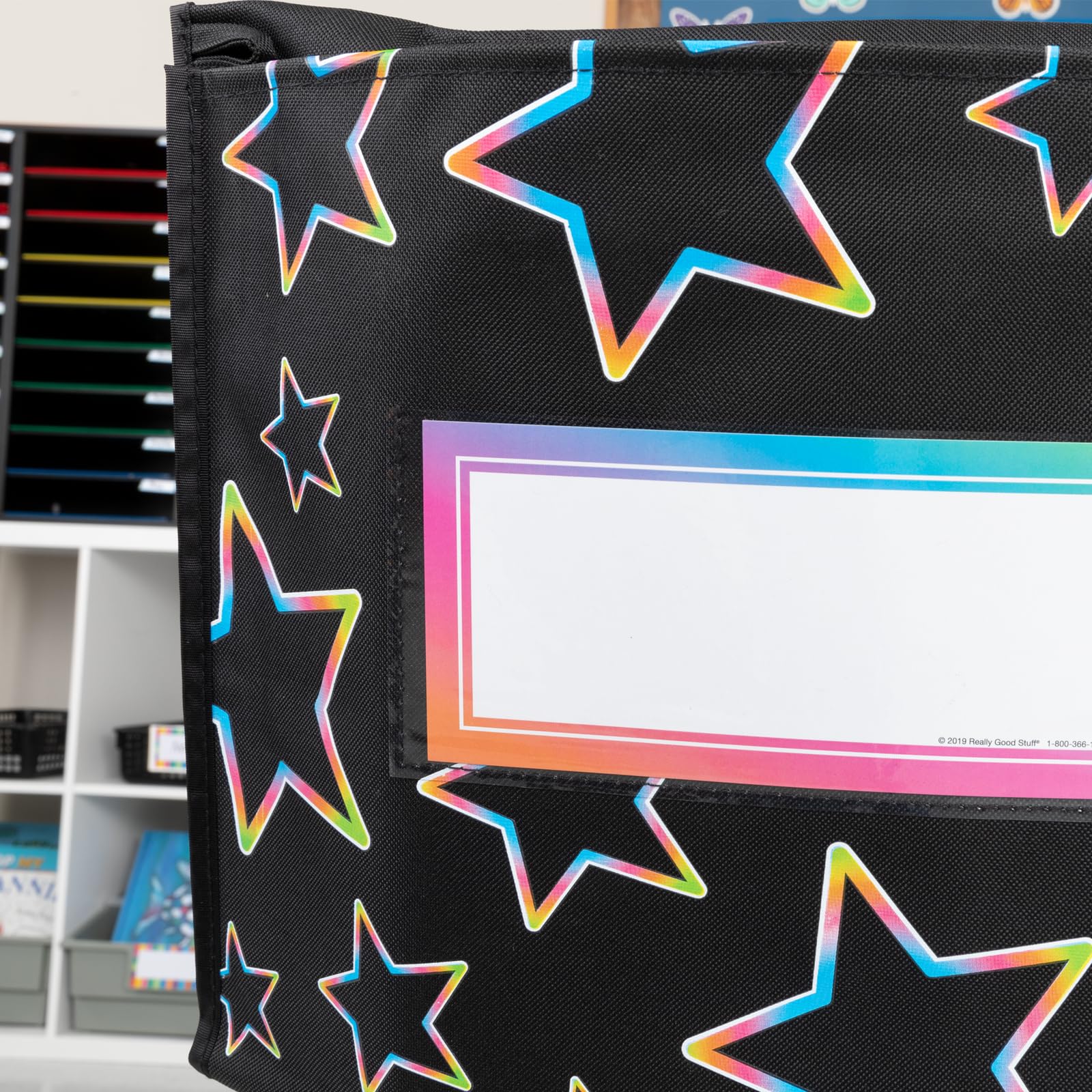 Really Good Stuff Neon Pop Store More Deep-Pocket Chair Pockets ? 6 Pack - Image 6