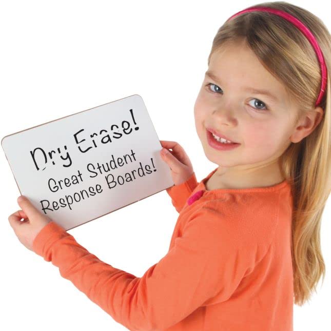 Really Good Stuff Non-Magnetic Dry Erase Boards - Set of 12-6" x 9" - Ideal for Home and School Learning - Reusable and Engaging Tool - Image 4