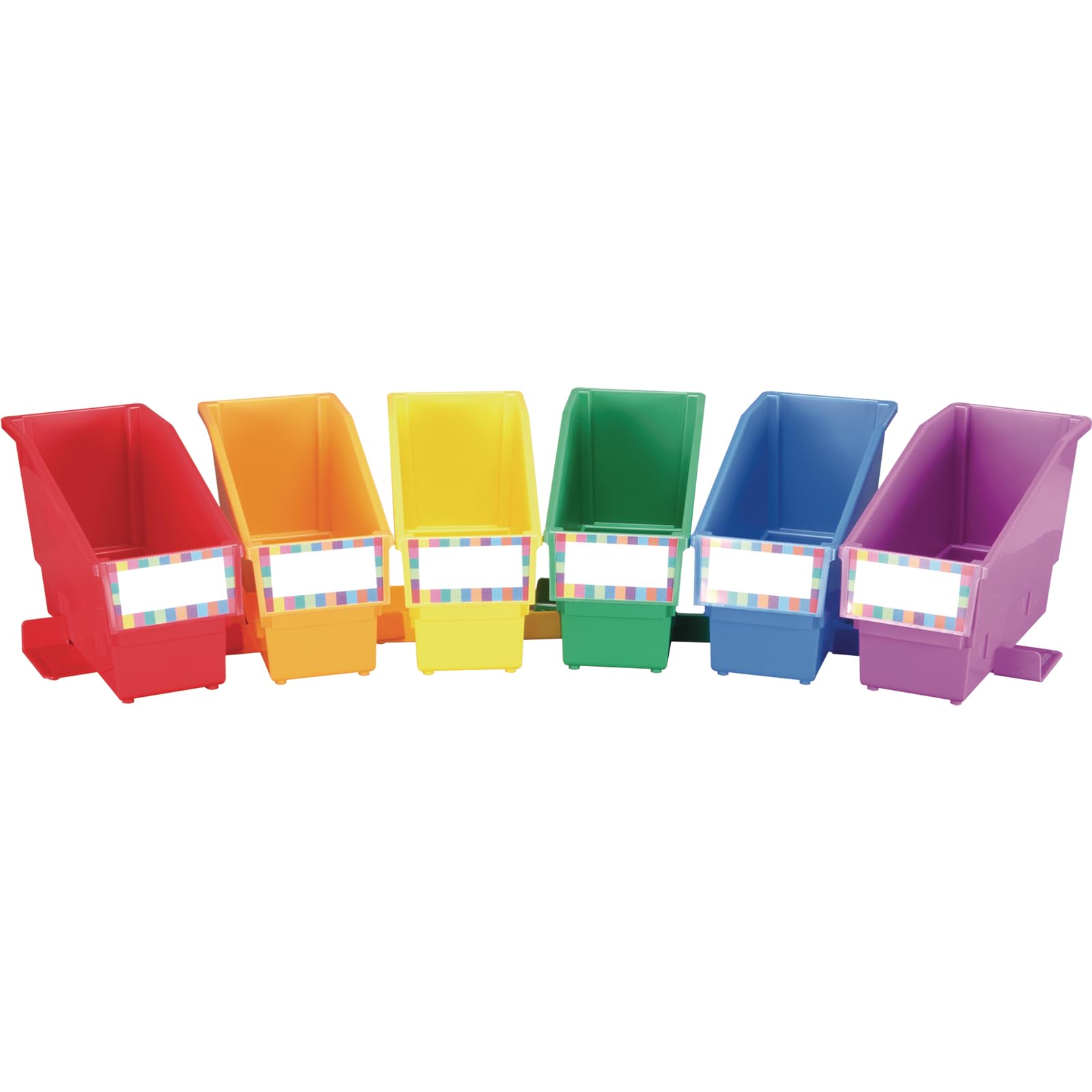 Really Good Stuff Non-Tip Book and Binder Holders with Stabilizer Wings, 5½” by 13½” by 7¾” - Set of 6, Classroom & Library Organization - Image 3