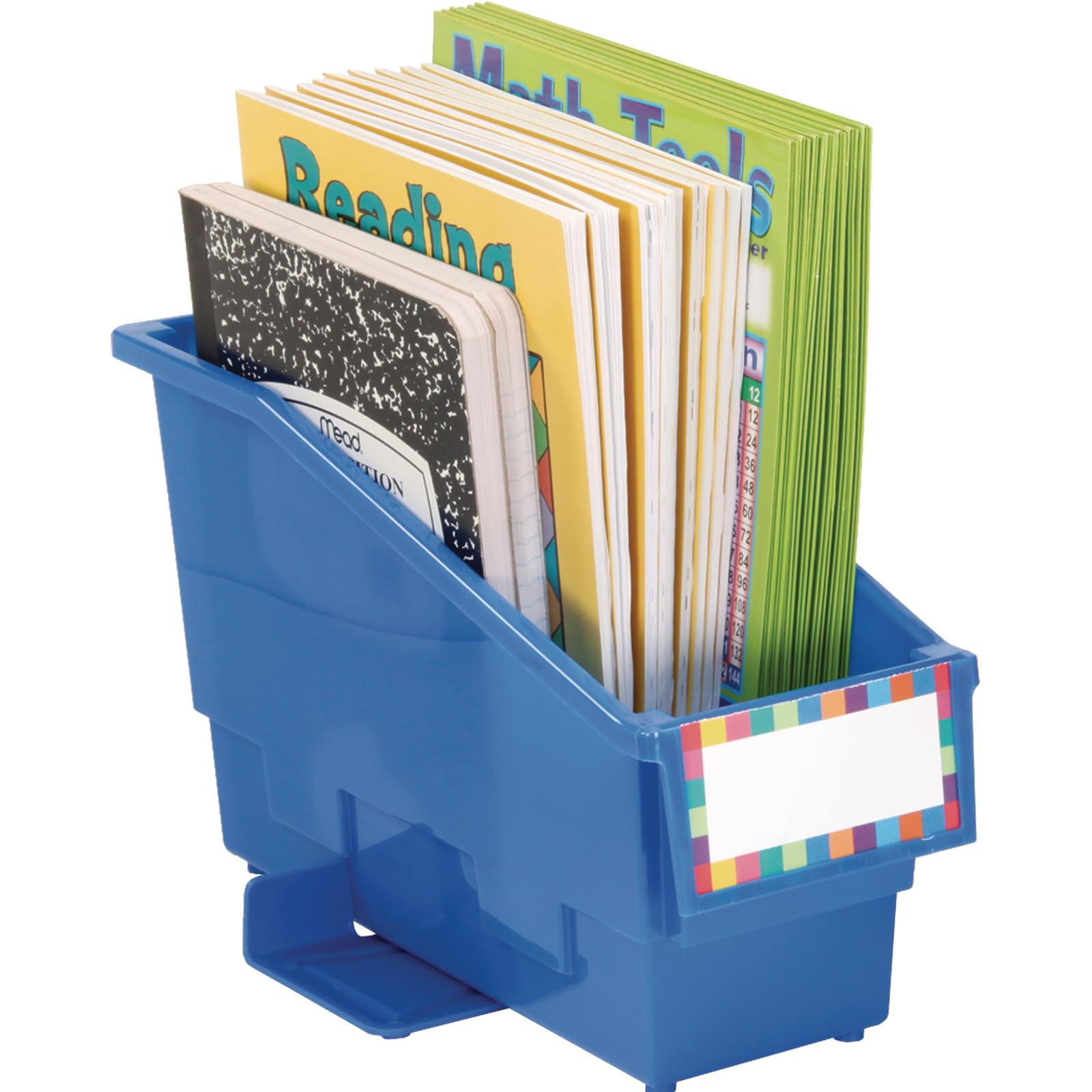 Really Good Stuff Non-Tip Book and Binder Holders with Stabilizer Wings, 5½” by 13½” by 7¾” - Set of 6, Classroom & Library Organization - Image 5