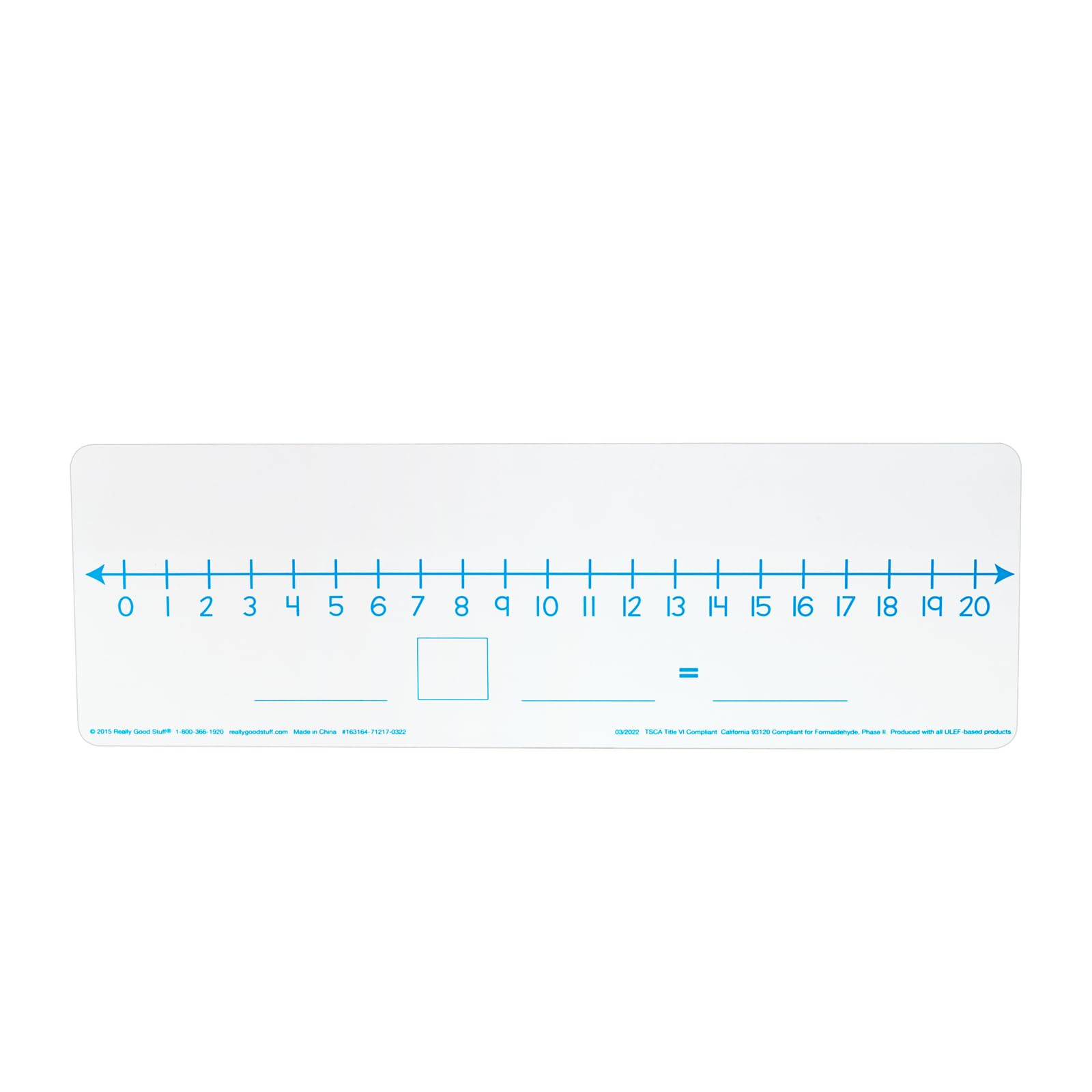Really Good Stuff Number Line Dry Erase Boards – Two-Sided Boards Feature 0-10 Number Line On One Side, 0-20 On The Other, Write and Wipe, 12”x4” (Set of 6), Number Line for Students - Image 5
