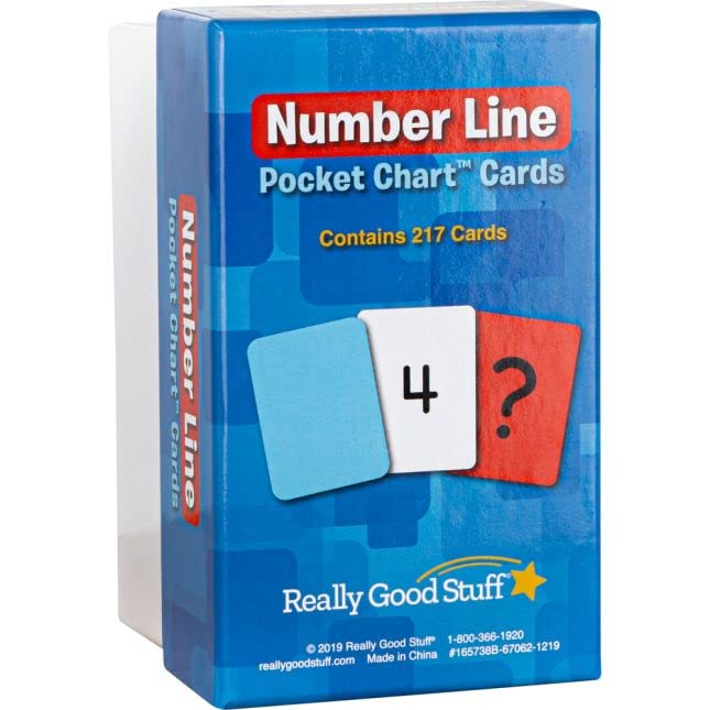 Really Good Stuff Number Line Pocket Chart with Cards - 1 Pocket Chart, 217 Cards - Image 4