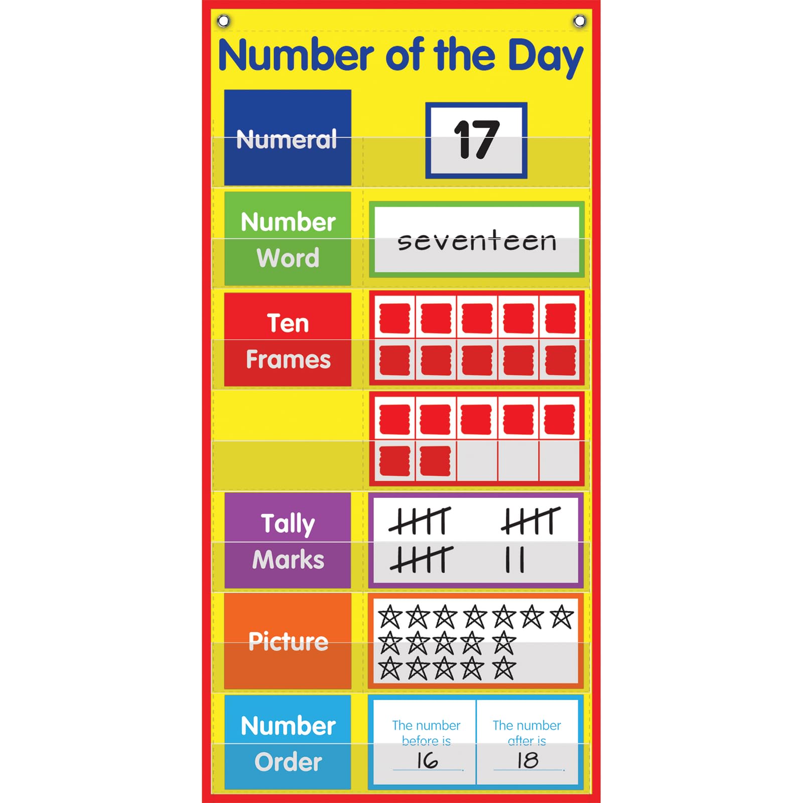 Really Good Stuff Number of The Day Space-Saver Pocket Chart™