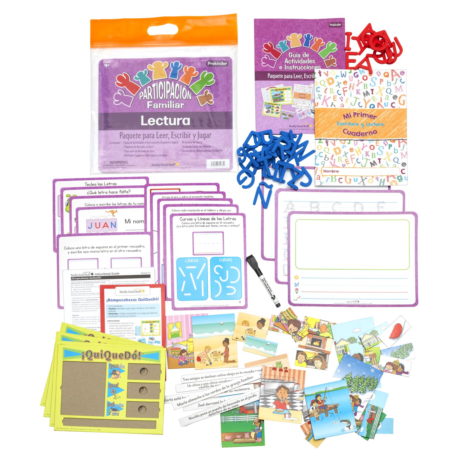 Really Good Stuff Participación Familiar: Prekinder - Lectura - Paquete para Leer, Escribir y Jugar (Spanish Family Engagement Reading: Grade PreK)