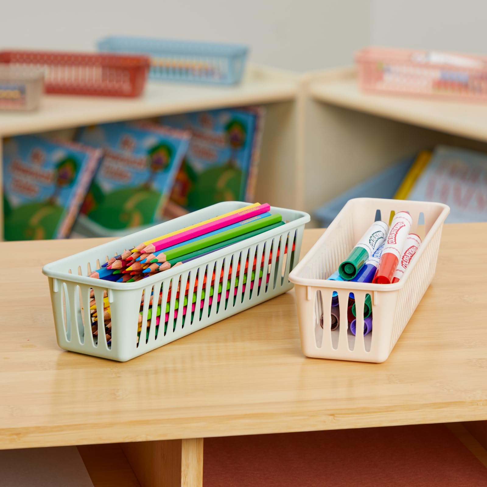 Really Good Stuff Pencil Baskets - Set of 6 - Boho - Image 8