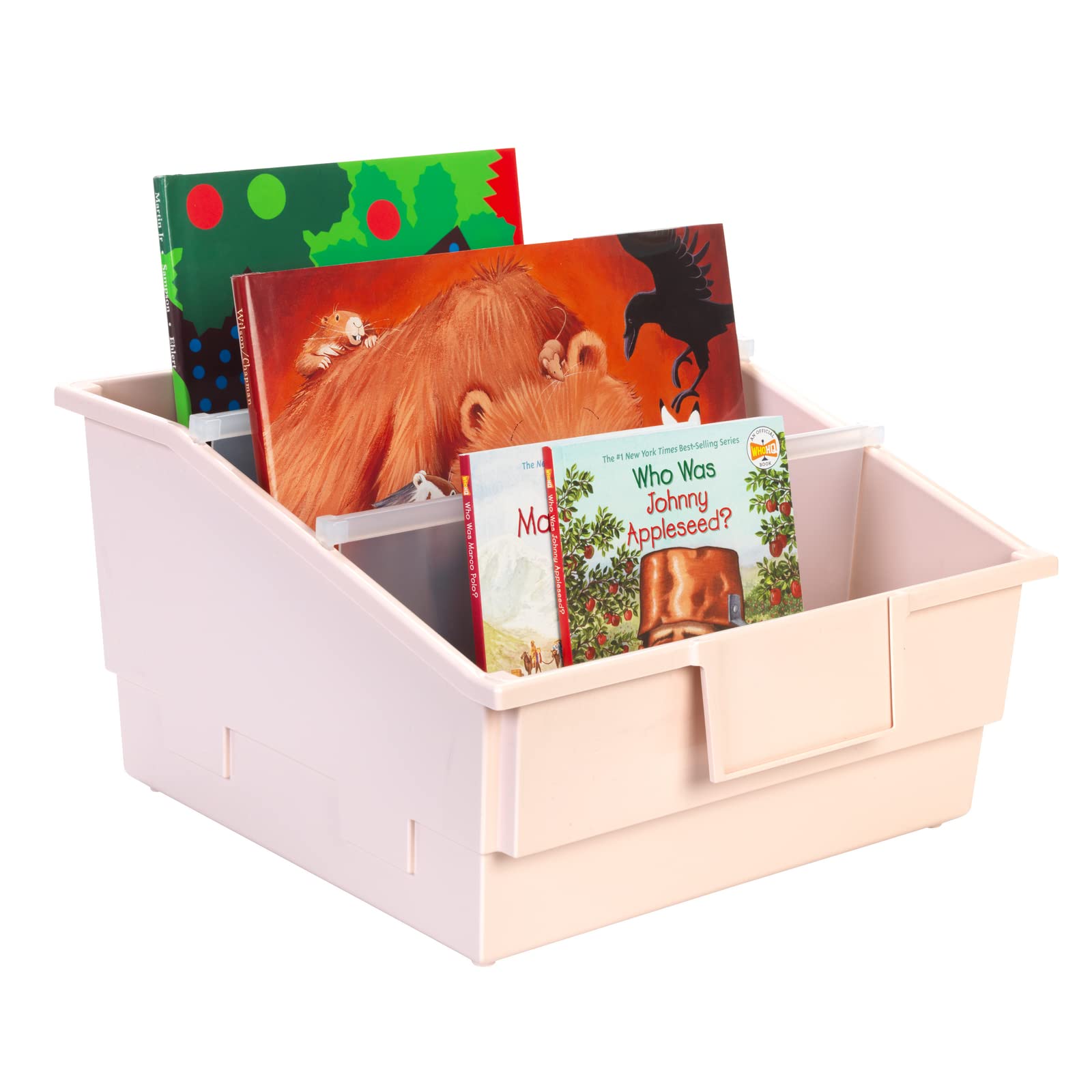 Really Good Stuff Picture Book Classroom Library Bins with Dividers - 6 Pack - Boho - Image 3