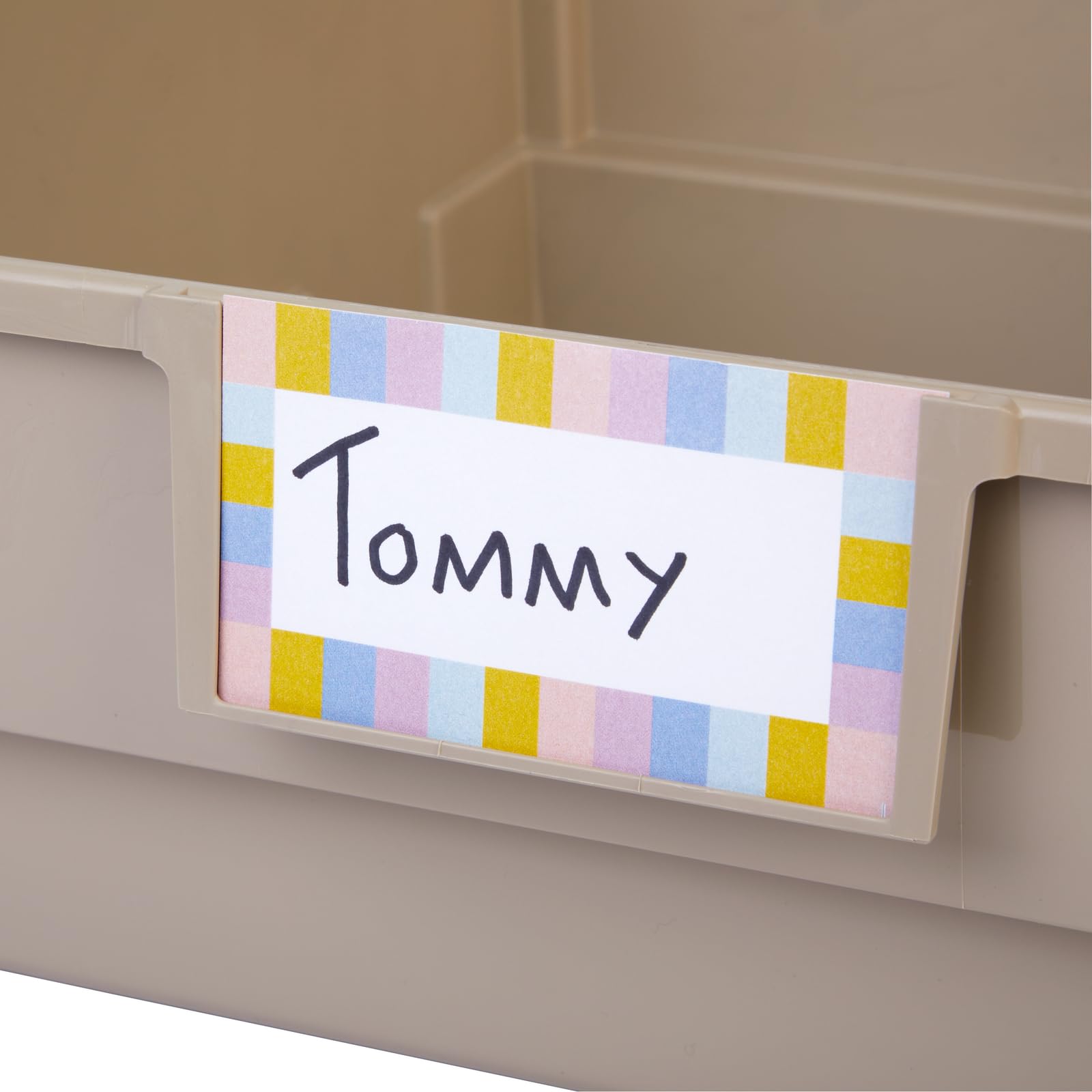 Really Good Stuff Picture Book Classroom Library Bins with Dividers - 6 Pack - Tan - Image 4