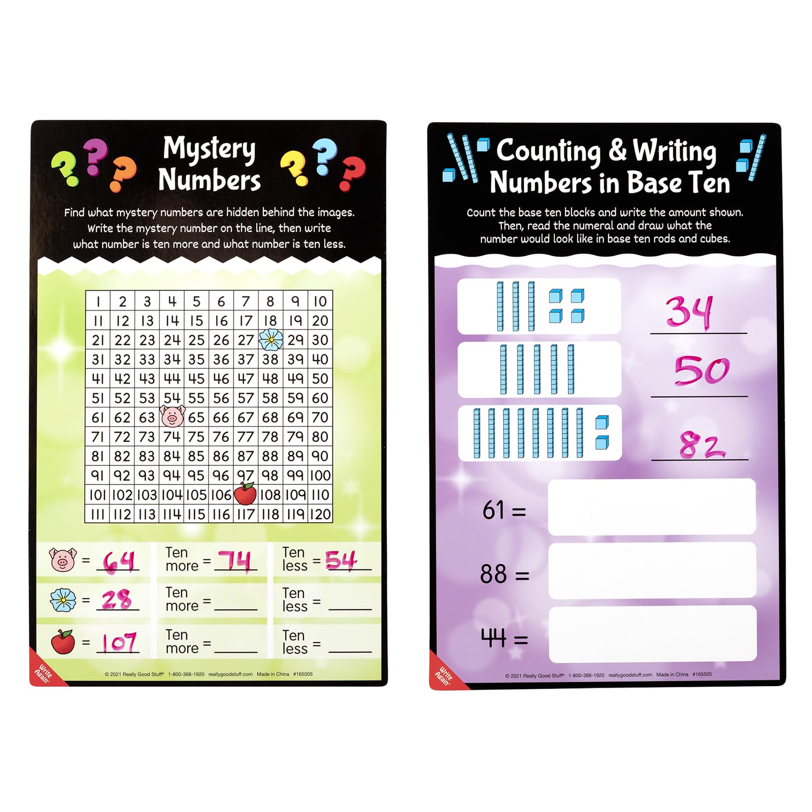 Really Good Stuff Place Value to 120 Math Mats - Image 4