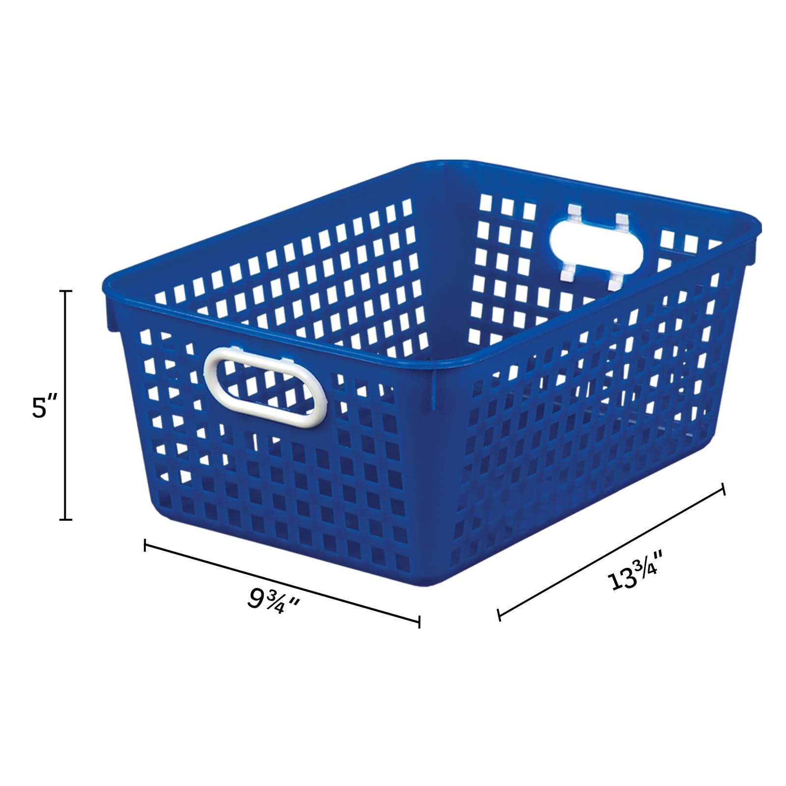 Really Good Stuff Plastic Storage Baskets with Handles, Bins for Books & Supplies, Organize Classroom & Home, 13” x 10”, Rainbow Colors 6 pk - Image 3