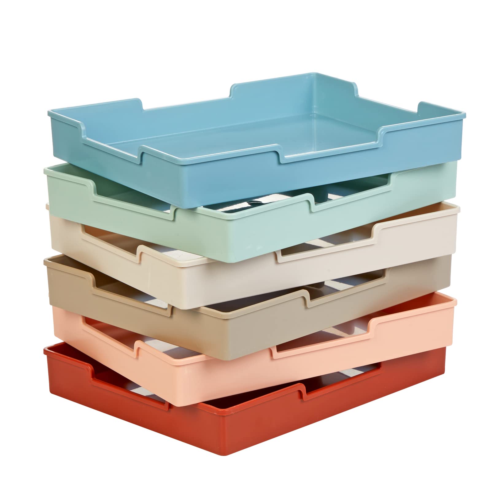 Really Good Stuff Plastic Trays - Boho Set of 6 - Image 2