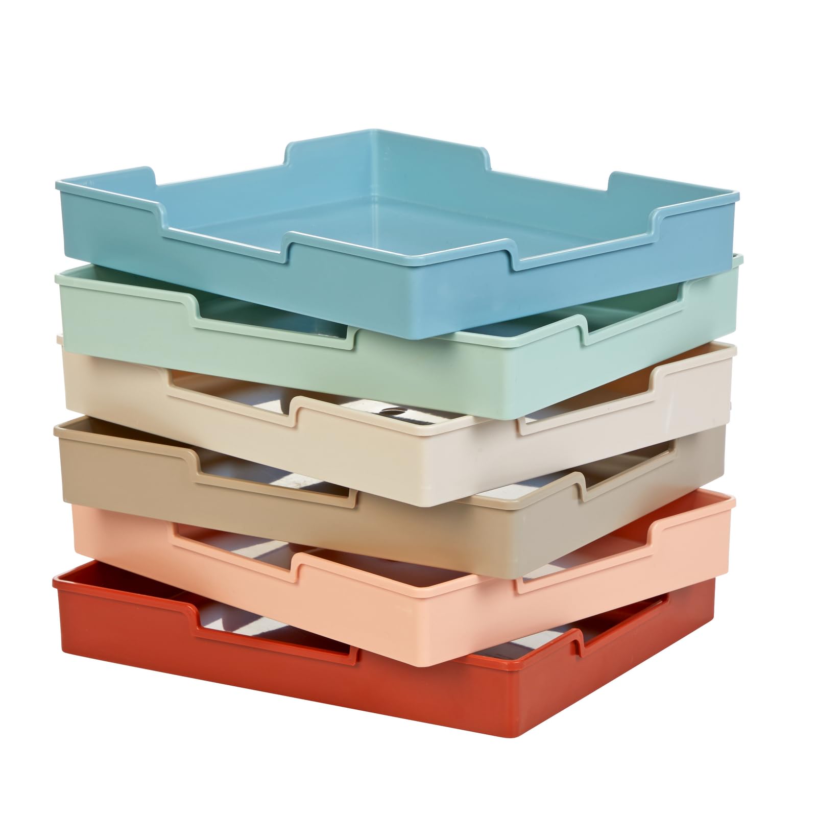 Really Good Stuff Plastic Trays - Boho Set of 6 - Image 4