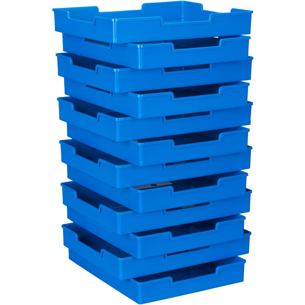 Really Good Stuff Plastic Trays - Single-Color Set of 12