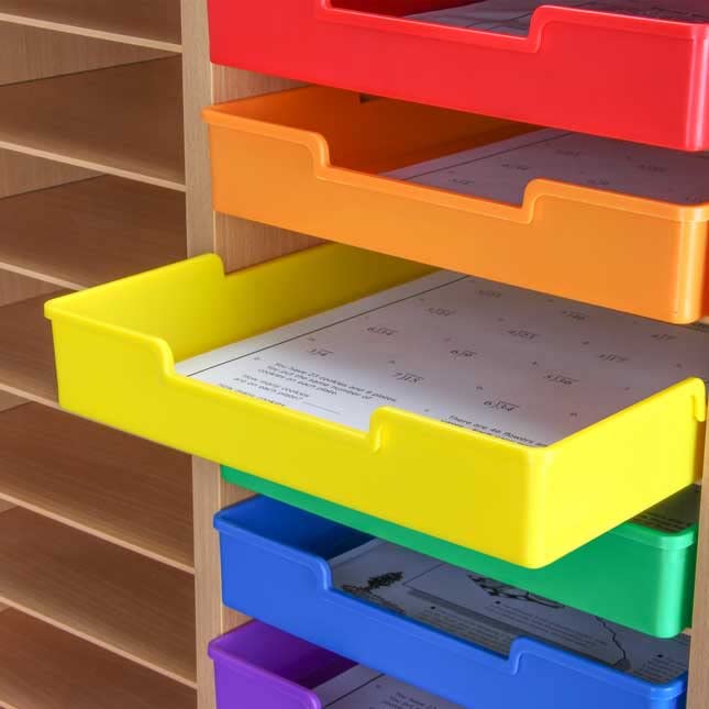 Really Good Stuff Plastic Trays - Single-Color Set of 12 - Image 4