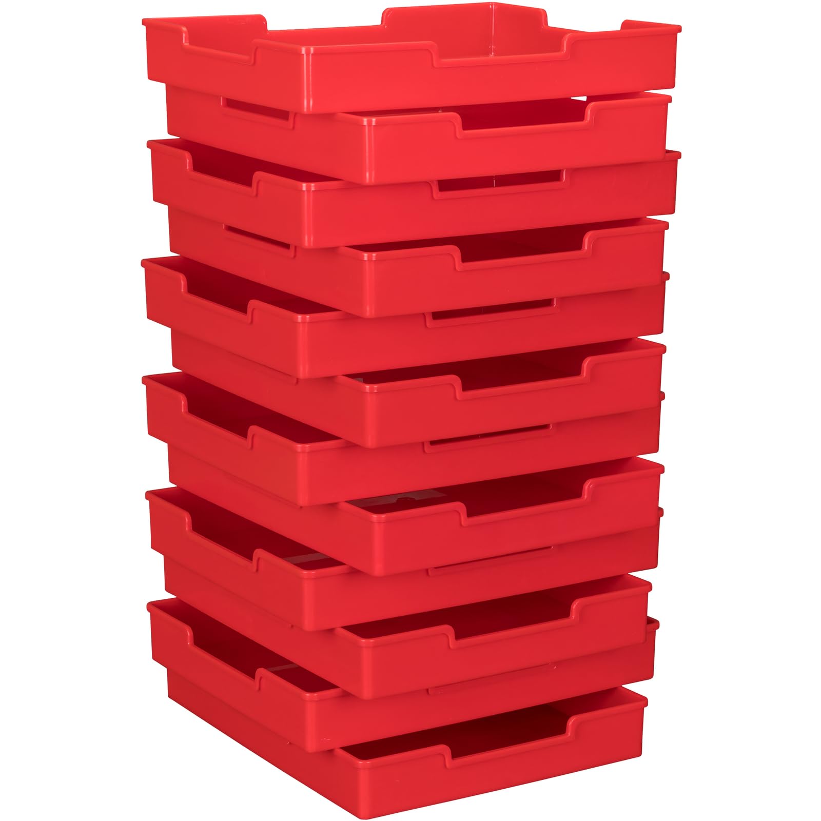 Really Good Stuff Plastic Trays - Single-Color Set of 12