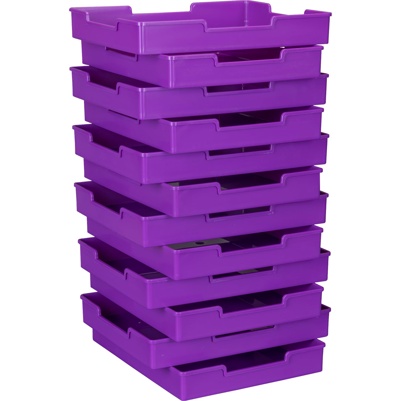 Really Good Stuff Plastic Trays - Single-Color Set of 12