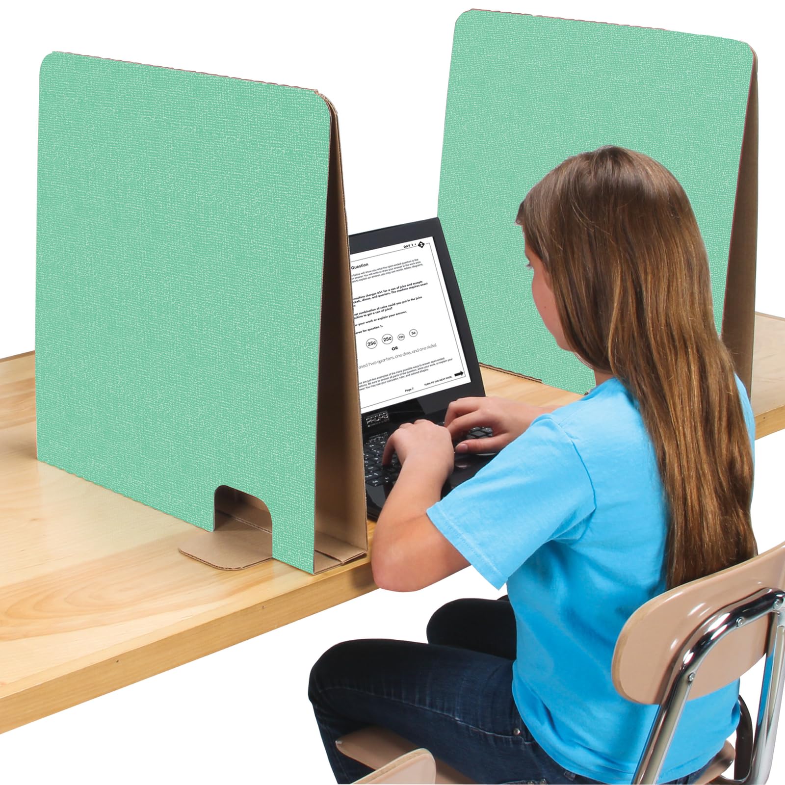 Really Good Stuff Privacy Shield Dividers - Set of 12, Green - Create a Distraction-Free Learning Environment - Testing & Desk Divider Boards for Student Desks, Classroom Essentials & Must Haves - Image 3