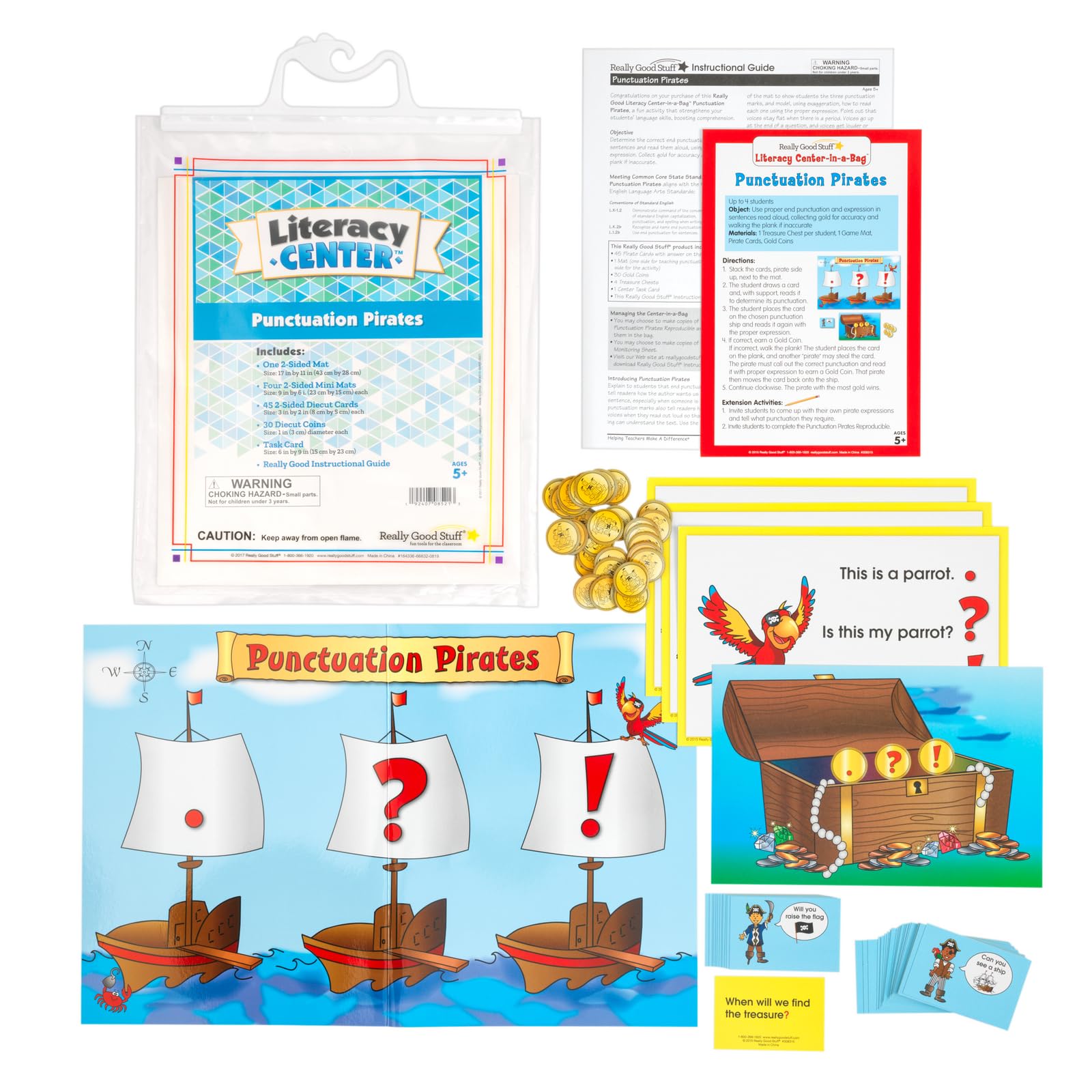 Really Good Stuff Punctuation Pirates Literacy Center - 1 Literacy Center