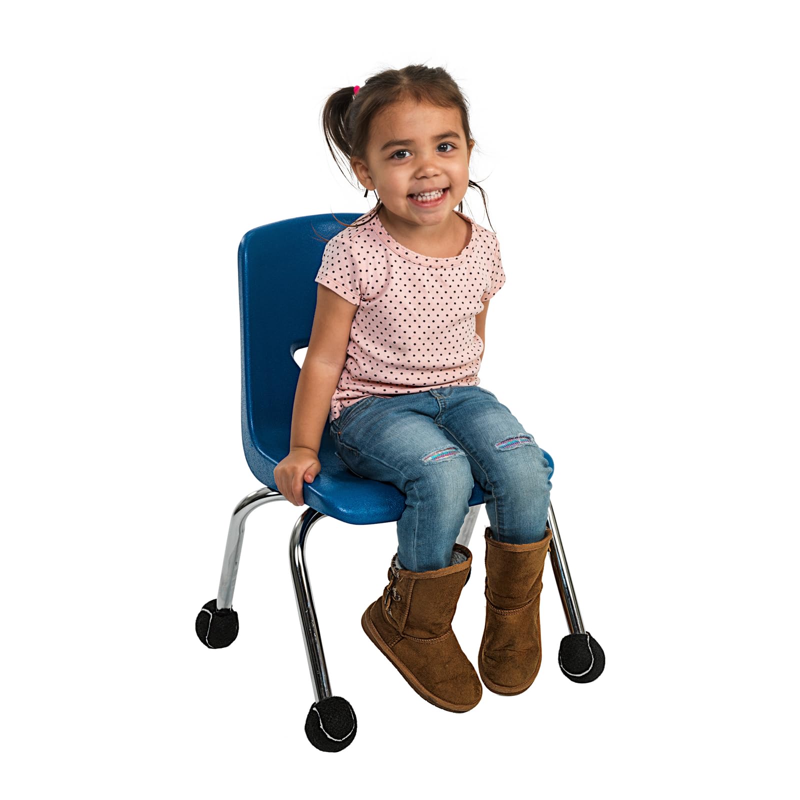 Really Good Stuff Quiet Chair Stay-Put Foot Covers - Set of 144 Black Chair Leg Floor Protectors - Image 6