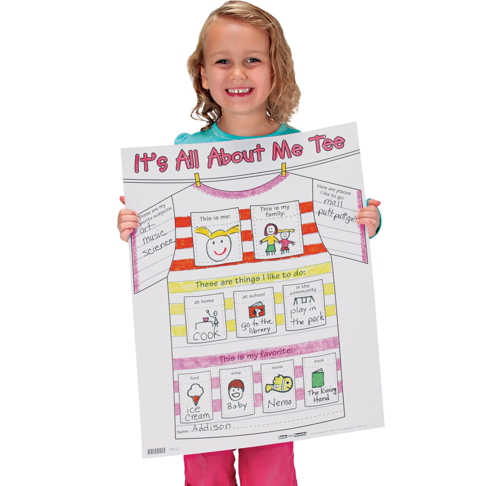 Really Good Stuff Ready-To-Decorate All About Me Tee Posters - 24 posters - Image 2