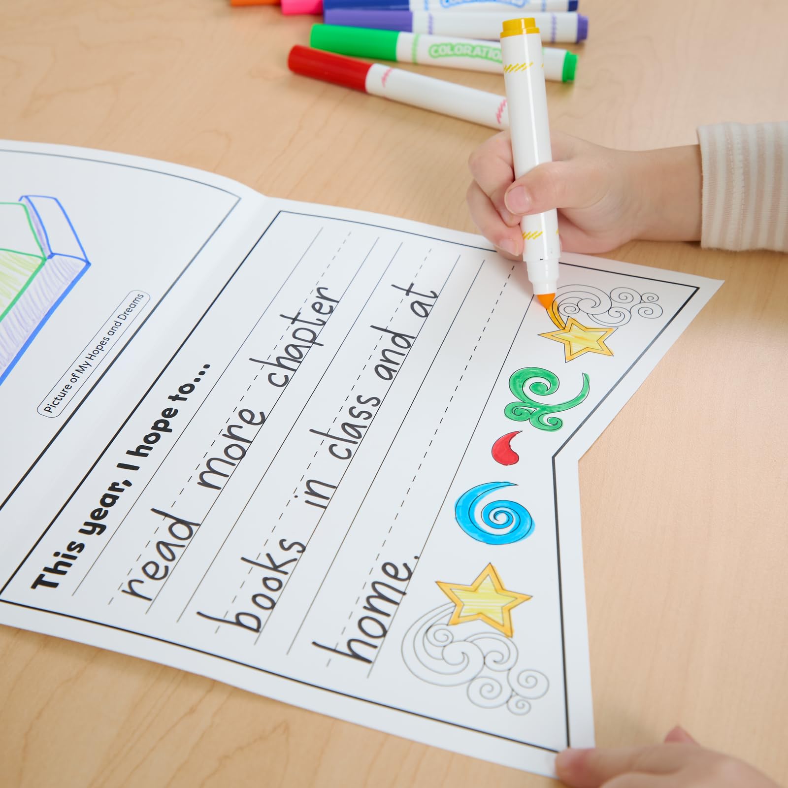 Really Good Stuff Ready-to-Decorate Hopes and Dreams Pennant Posters - Set of 24 - Image 3