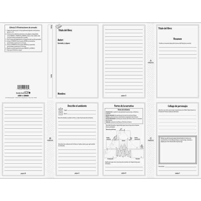 Really Good Stuff Ready-to-Decorate Spanish Book Reports (Reporte del Libro) - 24 booklets - Image 5