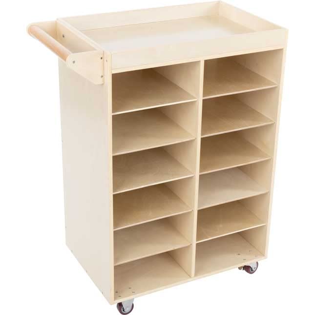 Really Good Stuff Rolling Organizer with Magnetic Dry Erase Board
