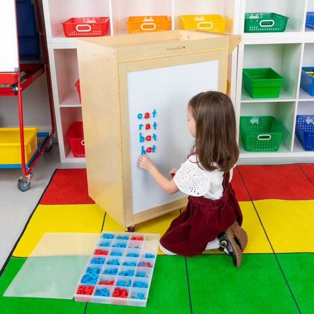 Really Good Stuff Rolling Organizer with Magnetic Dry Erase Board - Image 3