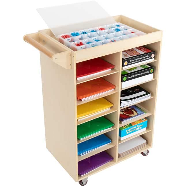 Really Good Stuff Rolling Organizer with Magnetic Dry Erase Board - Image 4