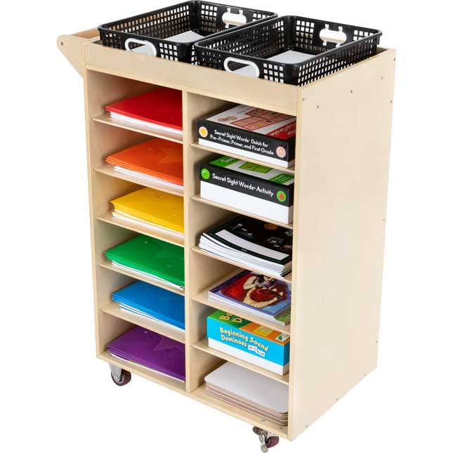 Really Good Stuff Rolling Organizer with Magnetic Dry Erase Board - Image 5
