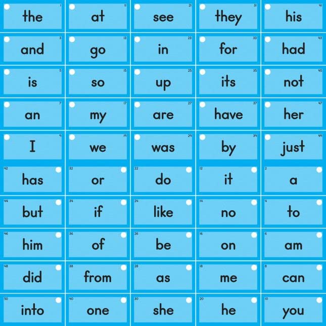 Really Good Stuff Sight Word Mini Flash Cards - 6 Sets of 50 Cards - Image 4