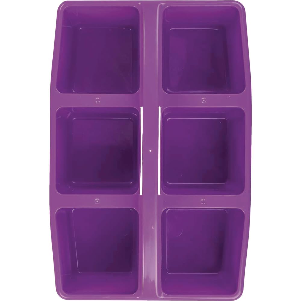 Really Good Stuff Six-Equal-Compartment Caddies - 6 Pack - Classroom Table Caddies - Assorted Colors Portable Plastic Storage Classroom Caddy for Easy Storage of Small Items - Image 4