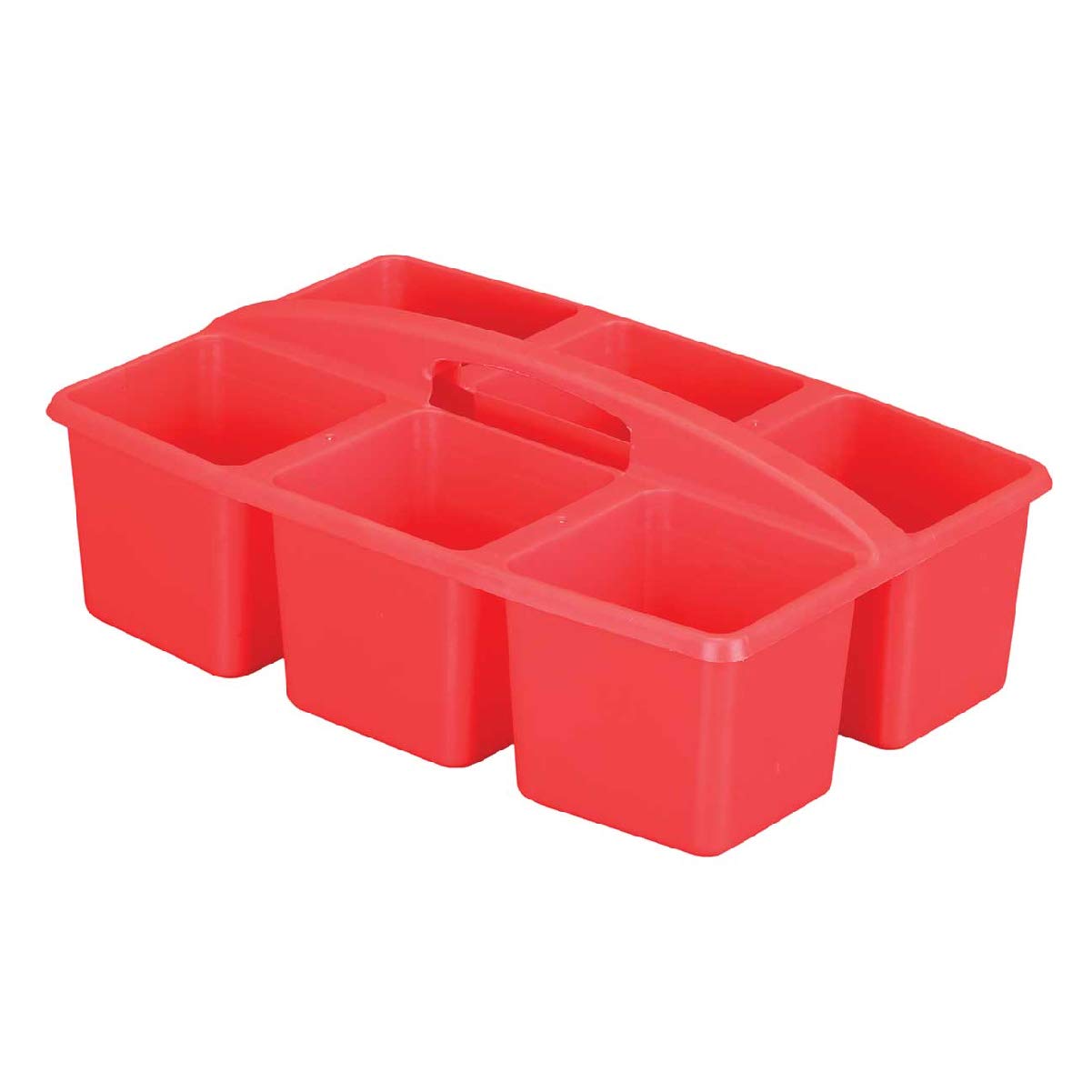Really Good Stuff Six-Equal-Compartment Caddies - 6 Pack - Classroom Table Caddies - Assorted Colors Portable Plastic Storage Classroom Caddy for Easy Storage of Small Items - Image 6