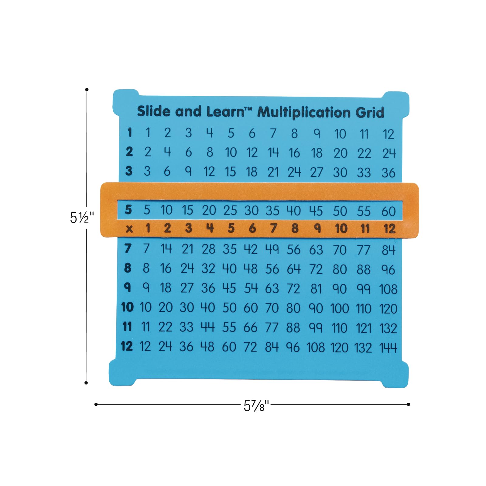 Really Good Stuff Slide and Learn Multiplication Grids, 5?” by 5½” (Set of 12) – Thin Plastic Multiplication Grid with Viewer Window – Help with Multiplication Problems and Practice Tracking at School - Image 4