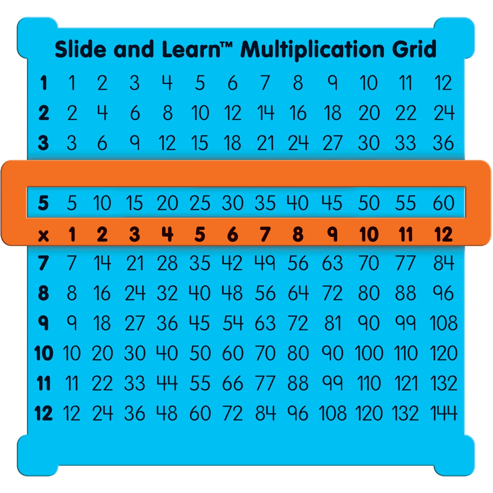 Really Good Stuff Slide and Learn Multiplication Grids, 5?” by 5½” (Set of 12) – Thin Plastic Multiplication Grid with Viewer Window – Help with Multiplication Problems and Practice Tracking at School - Image 5