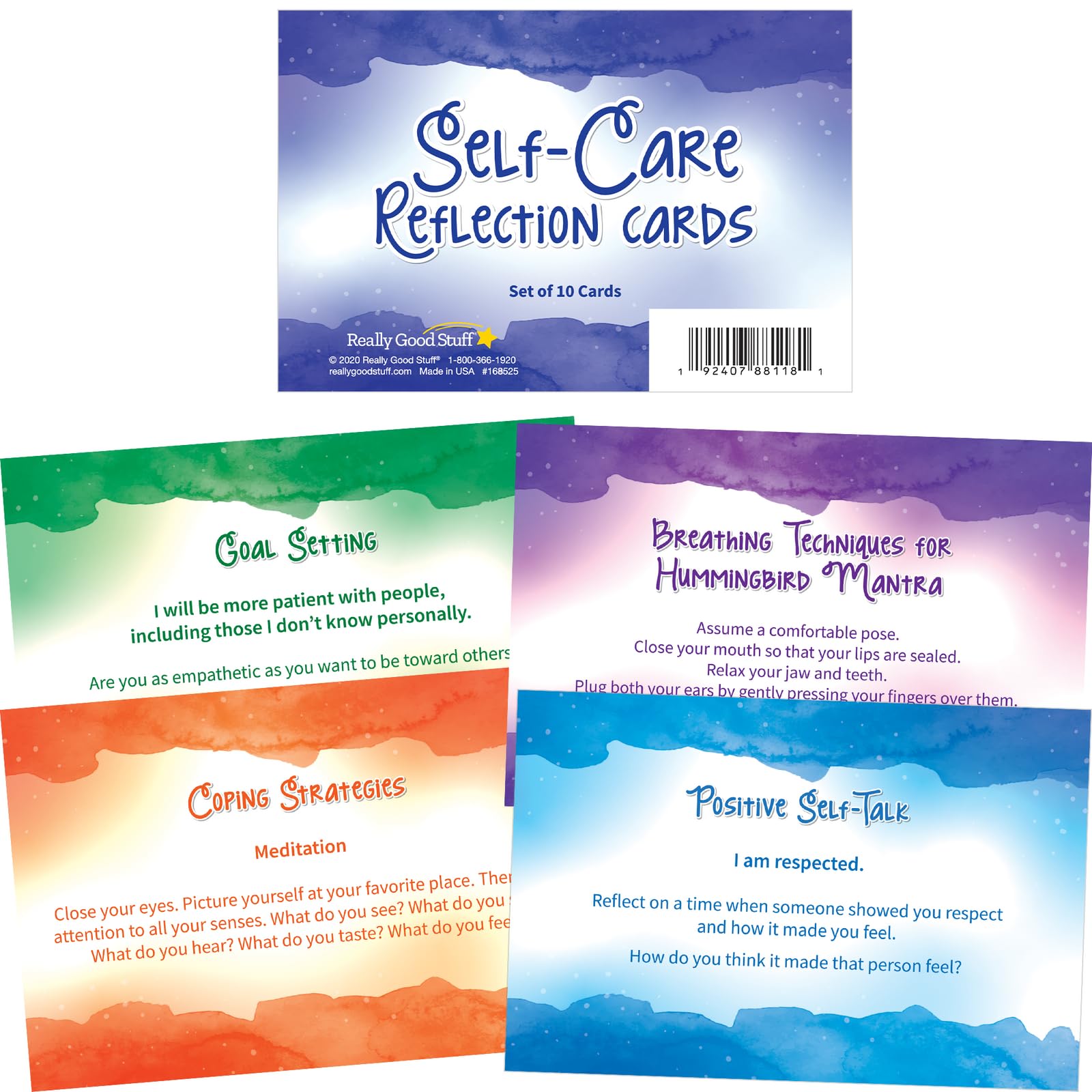 Really Good Stuff Stress Relief, Self Care, & Relaxation - Mindfulness Kit to Reflect, Recharge & Refocus - Self Care Gift for Teachers and Parents - Image 6