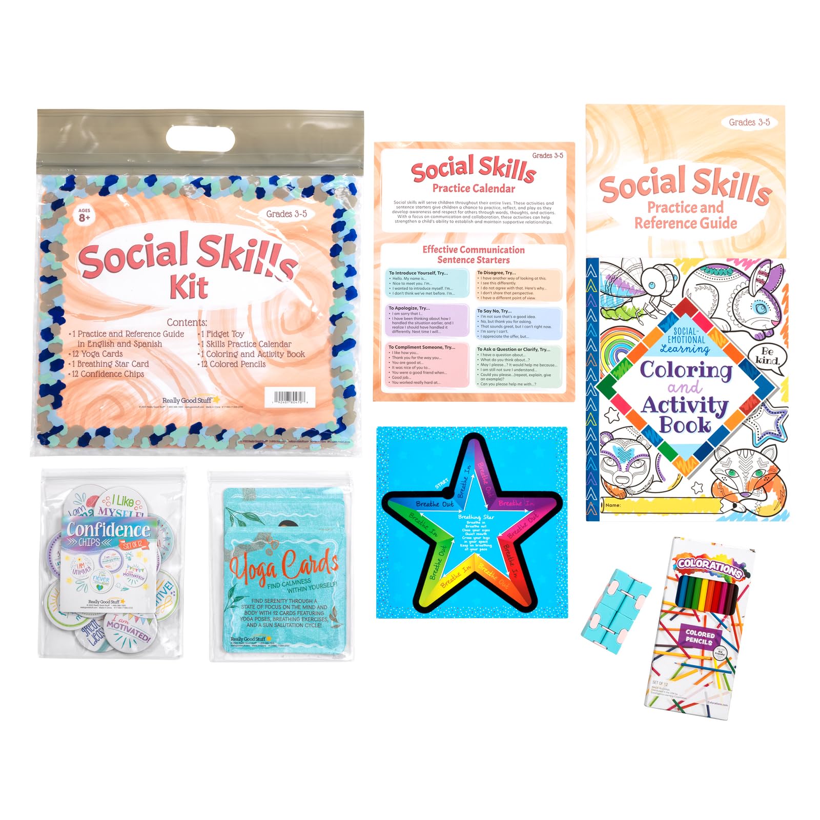 Really Good Stuff Social Skills Kit - Grades 3-5, Intermediate - Communication and Collaboration - Social Interaction - Mental Health - Image 4