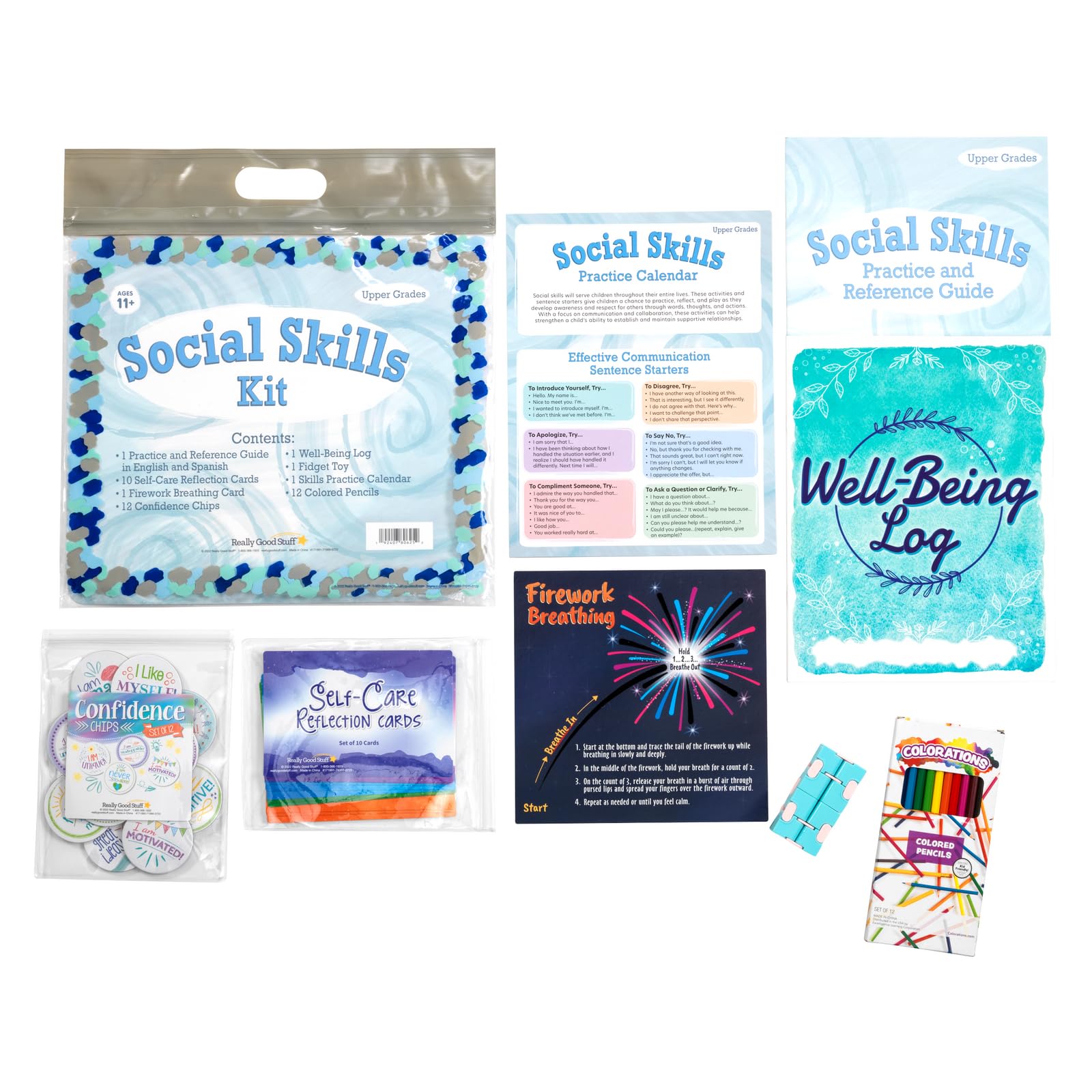 Really Good Stuff Social Skills Kit - Upper Grades - Communication and Collaboration - Social Interaction - Mental Health - Image 4