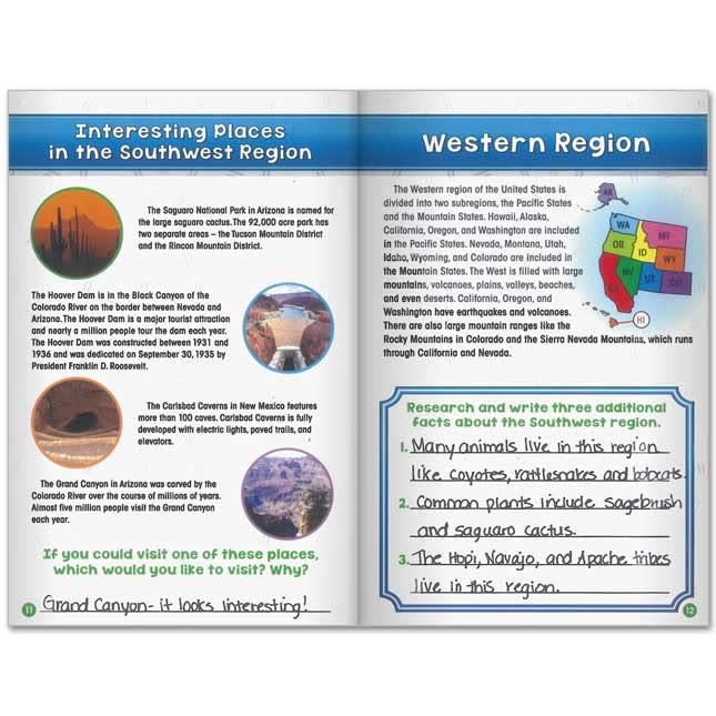 Really Good Stuff Social Studies Learning Journals - Regions of The United States - 24 journals - Image 3