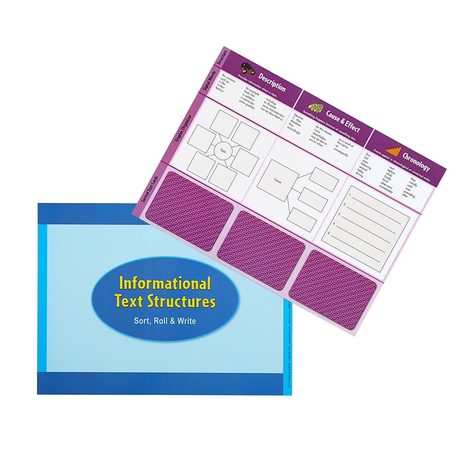 Really Good Stuff Sort, Roll, and Write Informational Text Structures Literacy Center - 1 Literacy Center - Image 4
