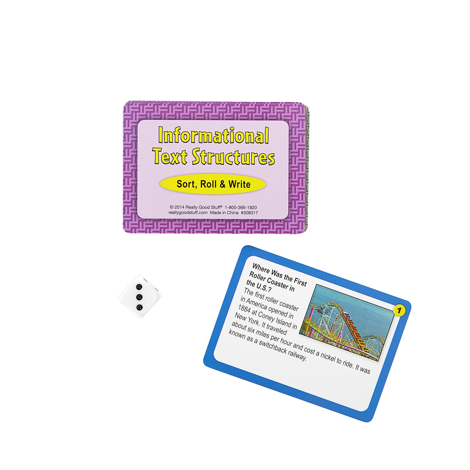 Really Good Stuff Sort, Roll, and Write Informational Text Structures Literacy Center - 1 Literacy Center - Image 5
