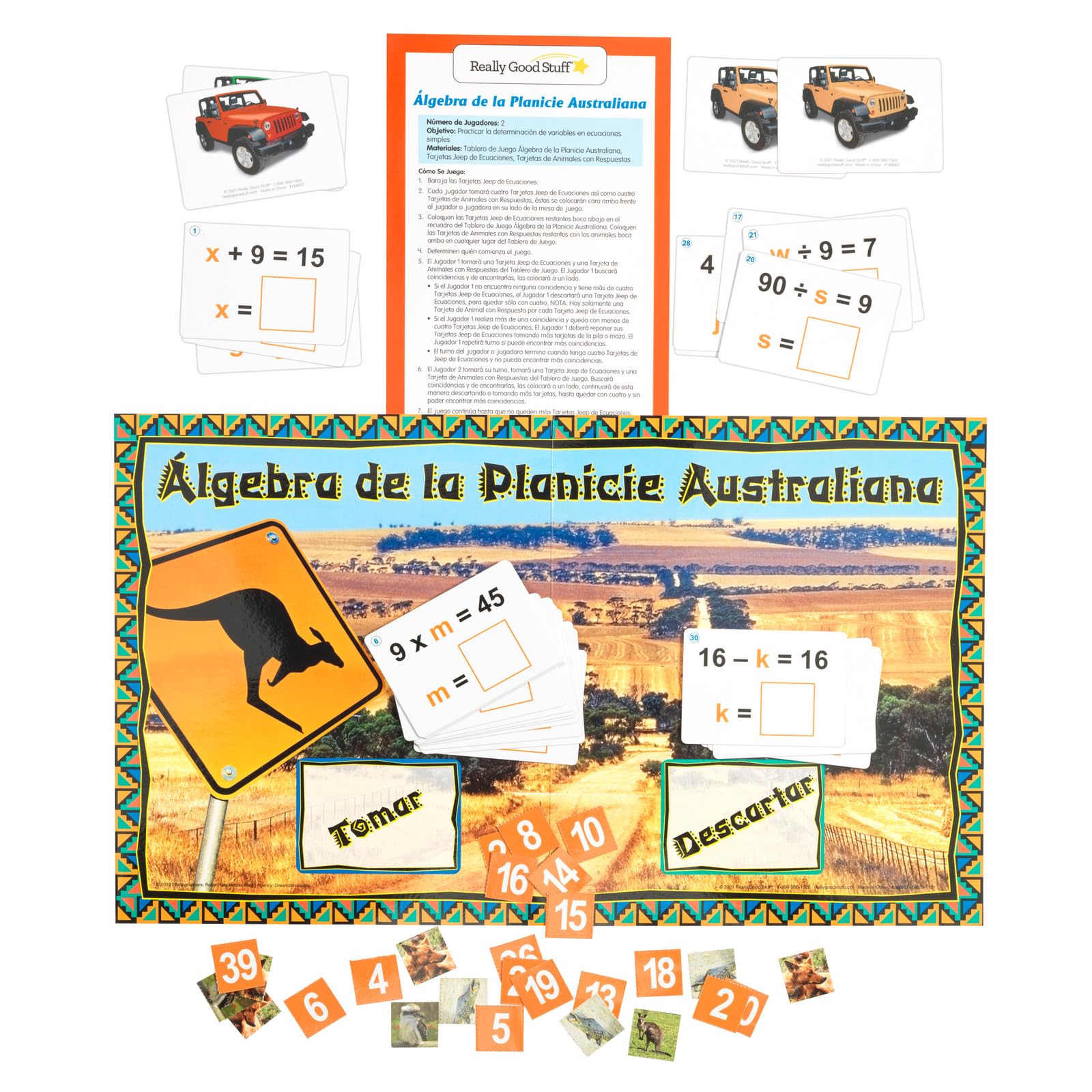 Really Good Stuff Spanish Algebra Outback Numeracy Center (Centro de Aritmetica - Algebra de la Planicie Australiana) - Image 5