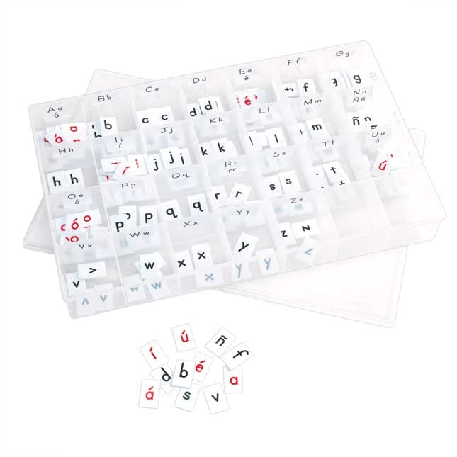 Really Good Stuff Spanish EZread Letter Tiles - 1 Storage Case, 285 Letter Tiles - Image 5