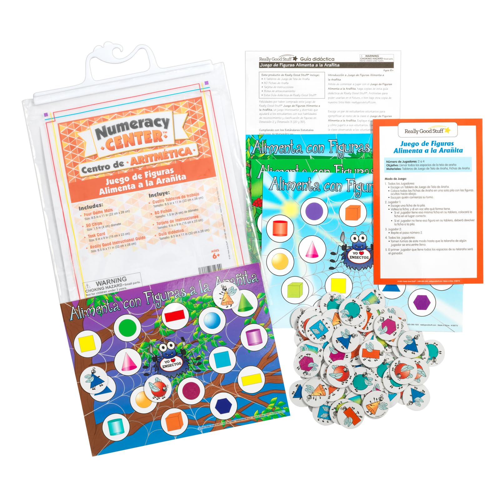 Really Good Stuff Spanish Math Skills Numeracy Centers Grades Pre K-2 (Centros de Aritmetica) - Image 6