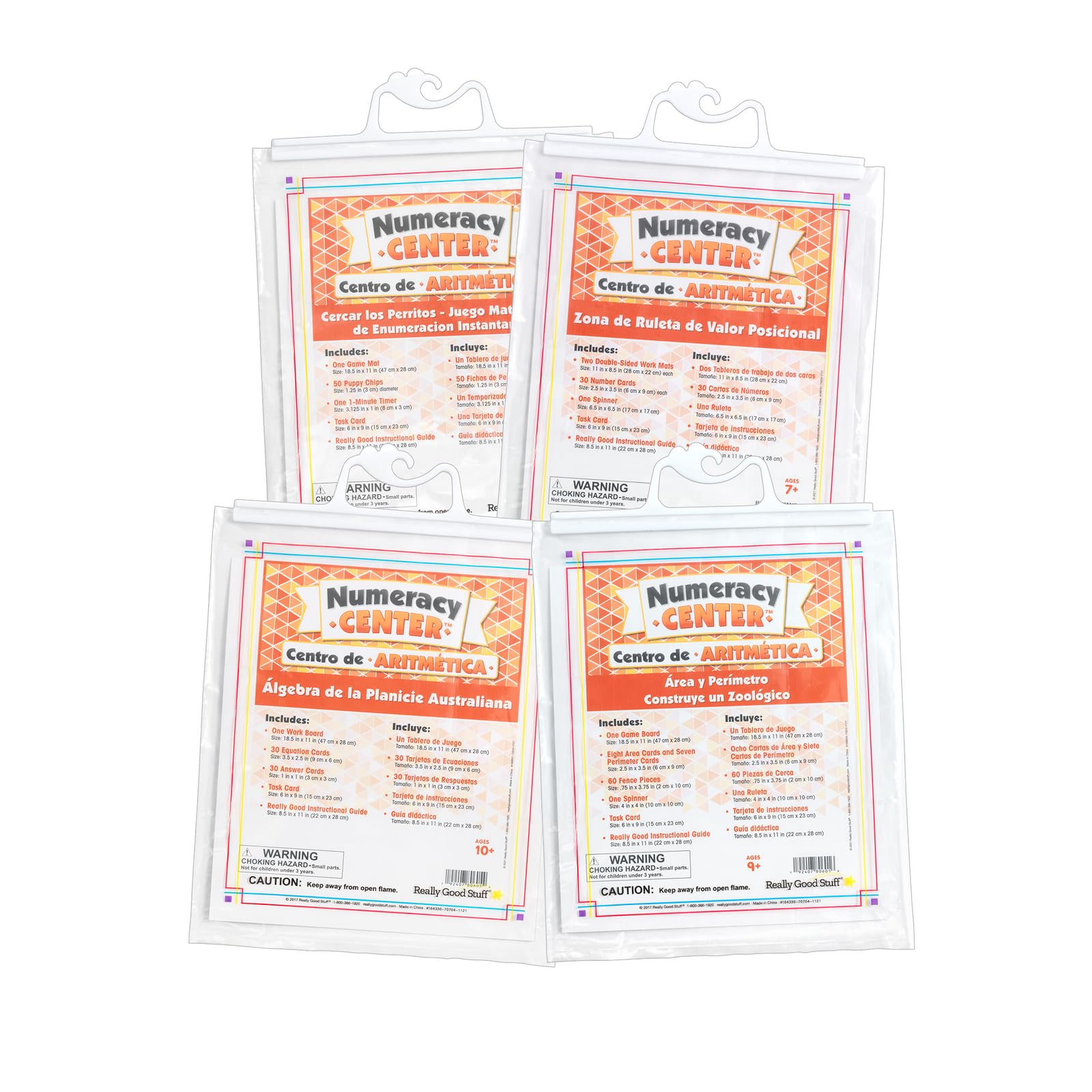 Really Good Stuff Spanish Math Skills Numeracy Centers Grades 3-6 (Centros de Aritmetica)