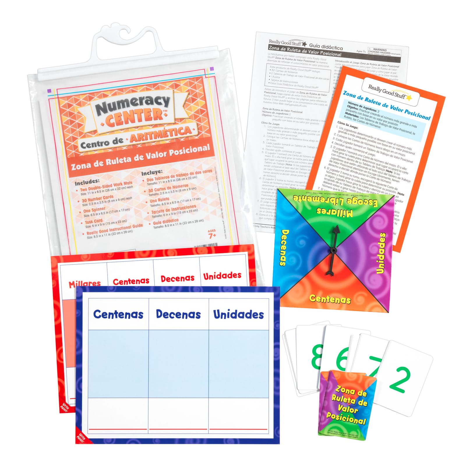 Really Good Stuff Spanish Math Skills Numeracy Centers Grades Pre K-2 (Centros de Aritmetica) - Image 3