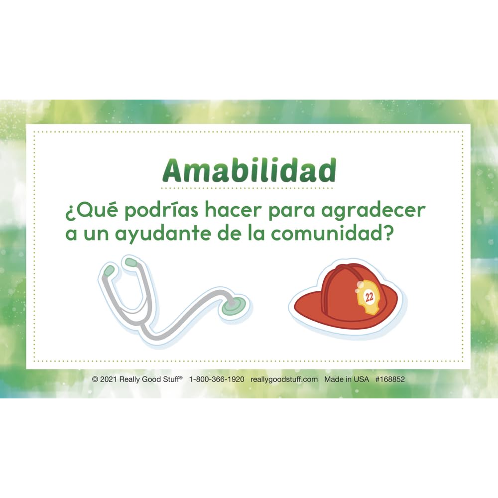 Really Good Stuff Spanish SEL Conversation Cards for Home (Tarjetas de Conversaci?n para el Hogar) - 18 Cards - Image 5